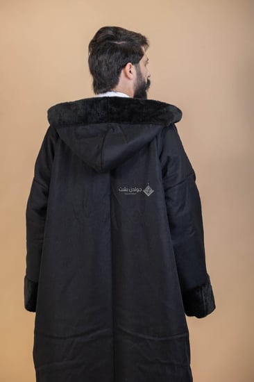 Golden Bisht- فروة جولد اسود ساده