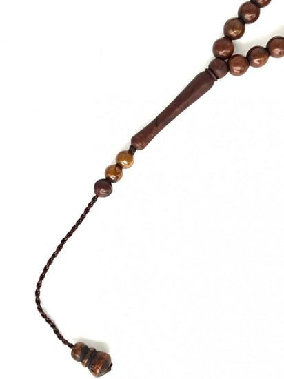 سبحه - كوك 99 بني غامق