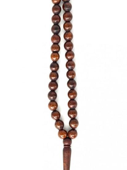 سبحه - كوك 99 بني غامق