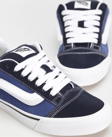 ‎‏ vans knu skool navy white