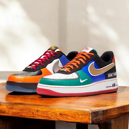 Nike Air Force 1 '07 Low para hombre, Blanco Negro Total Naranja Racer