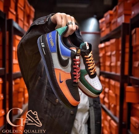 Nike Air Force 1 '07 Low para hombre, Blanco Negro Total Naranja Racer