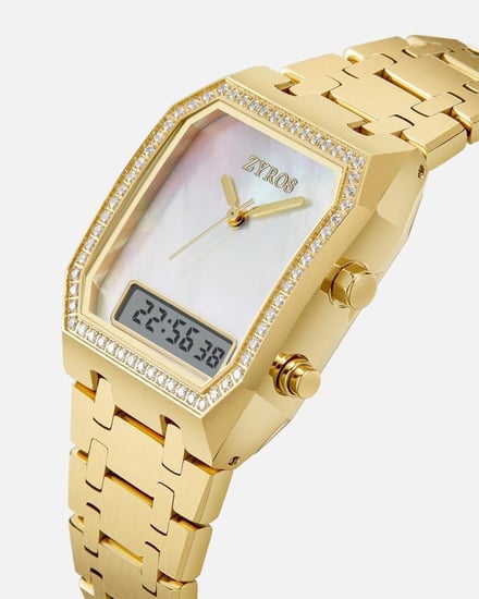 ‎ ساعة نسائية رقمية ستيل بلون ذهبي