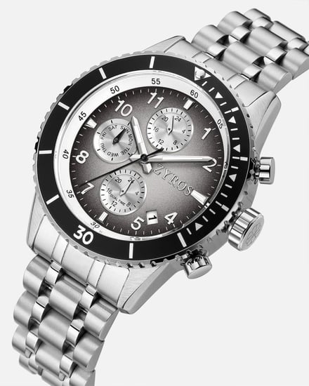 ساعة رجالية ستيل بلون فضي