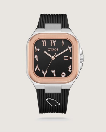 ساعة هيبة الرجالية ربل بلون أسود