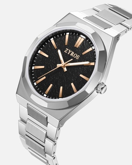 ساعة غيث الرجالية ستيل بلون فضي