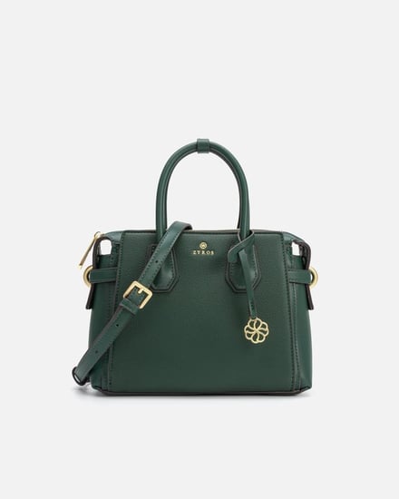 شنطة نسائية من الجلد الفاخر بلون أخضر