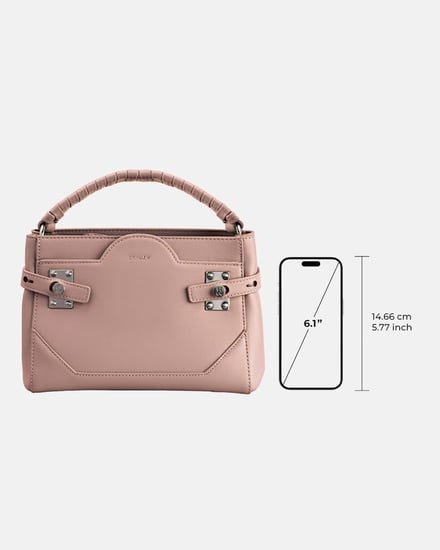 ‎ شنطة نسائية بمقاس لكل يوم بلون وردي