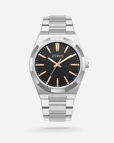 ساعة غيث الرجالية ستيل بلون فضي