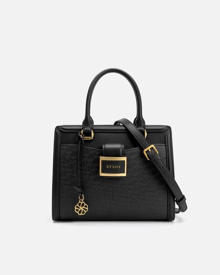 شنطة عملية من الجلد الفاخر بلون أسود