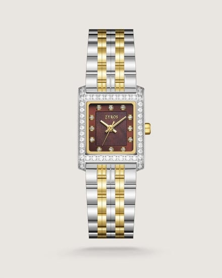 ساعة فخامة النسائية ستيل بلون فضي وذهبي