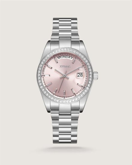 ساعة لمى النسائية بلون فضي