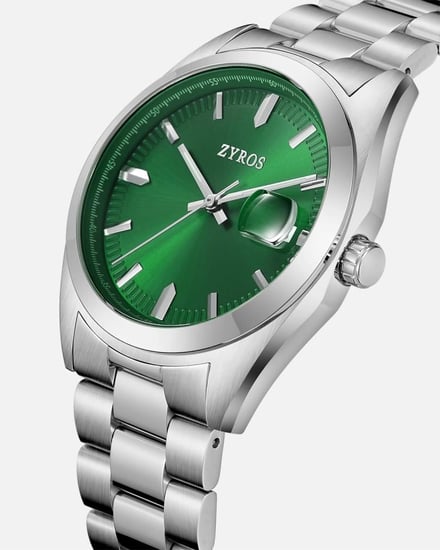 ساعة بساطة الرجالية بسير ستيل بلون فضي