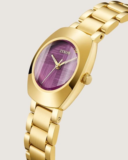 ساعة تميز النسائية بسير ستيل ذهبي