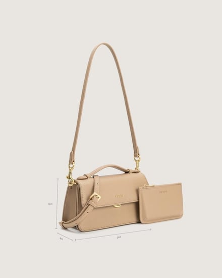 شنطة نسائية لكل الأوقات بلون أخضر بيج