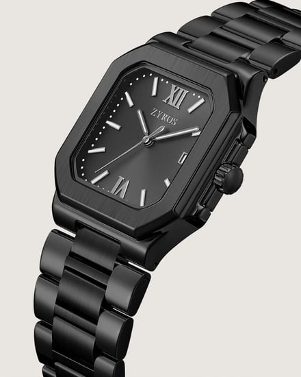 ساعة رمز الرجالية ستيل بلون أسود