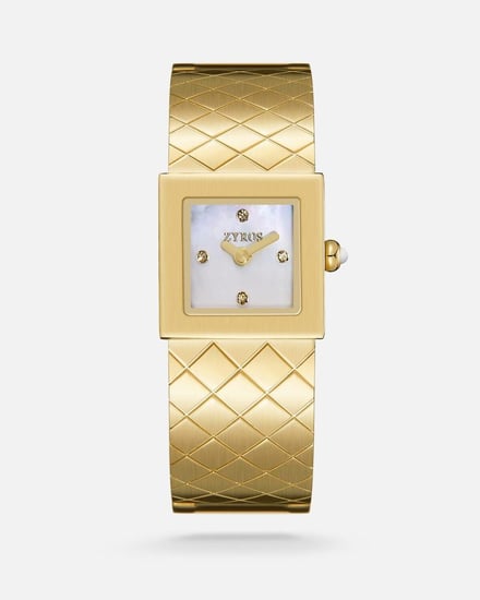 ساعة نسائية ستيل باللون الذهبي