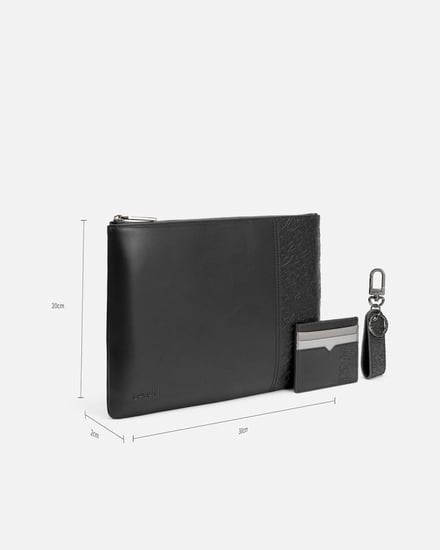 طقم كلتش ومحفظة وميدالية تعبر عن الأصالة بلون أسود