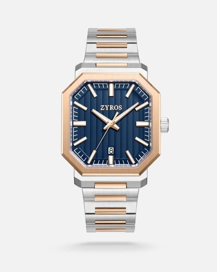 ساعة سراب الرجالية تعزز أناقتك بلون فضي وروز قولد