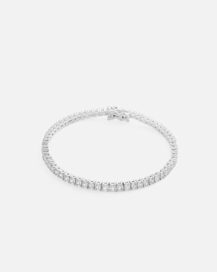 اسوارة نسائية بتصميم تنس باللون الفضي