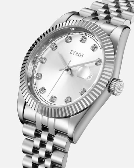 ساعة مرفأ الرجالية ستيل بلون فضي