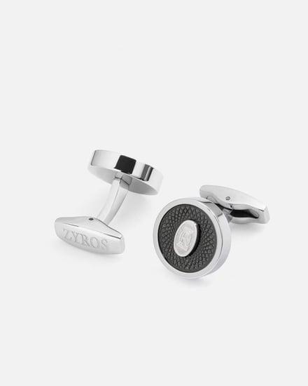 كبك رجالي بتصميم كلاسيك فضي وأسود