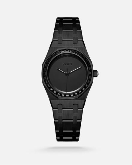 ساعة نرجس النسائية لكل الأوقات بلون أسود