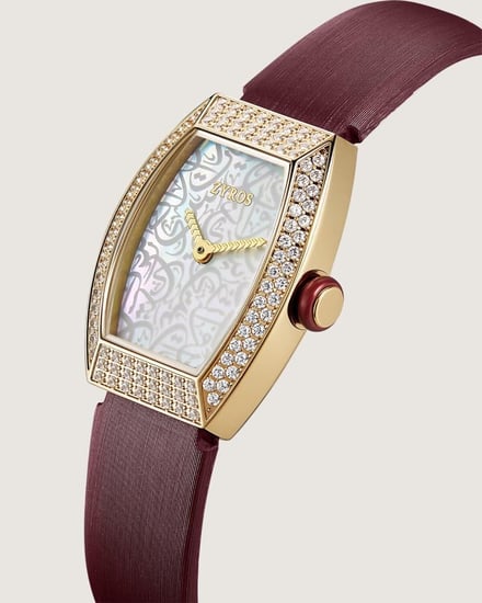 ساعة أَديم النسائية جلد بلون عودي