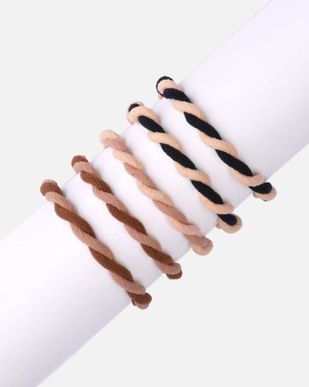 ربطات للشعر بتصميم متداخل بتدرجات اللون البني