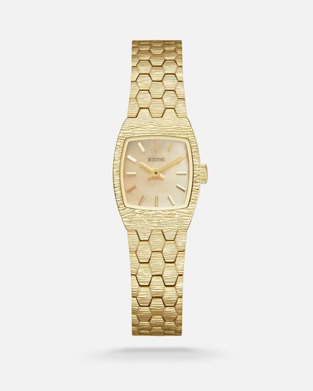 ساعة هيبة النسائية بسير ستيل بلون ذهبي