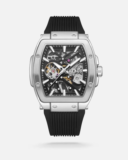 ساعة رجالية اوتوماتيك بلون أسود