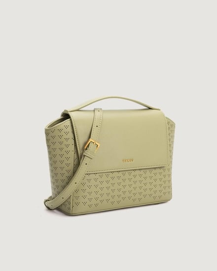 شنطة نسائية متوسطة الحجم بلون أخضر