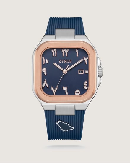 ساعة هيبة الرجالية ربل بلون أزرق