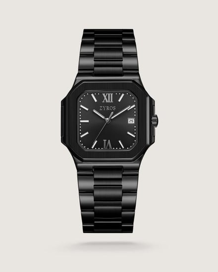 ساعة رمز الرجالية ستيل بلون أسود