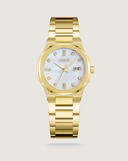 ساعة نسائية ستيل بلون ذهبي