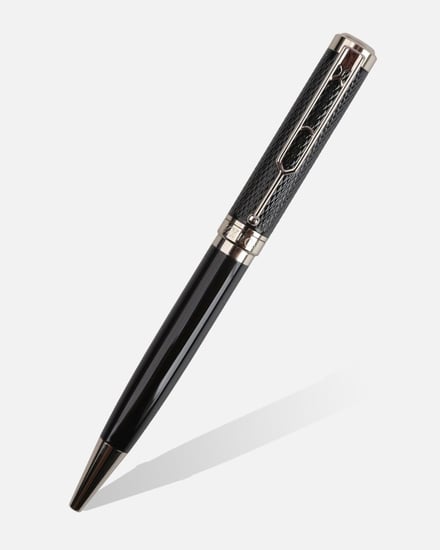 قلم رجالي أنيق بلون أسود وفضي