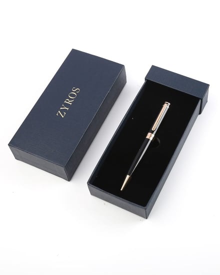 قلم رجالي كلاسيك بلون أسود وذهبي