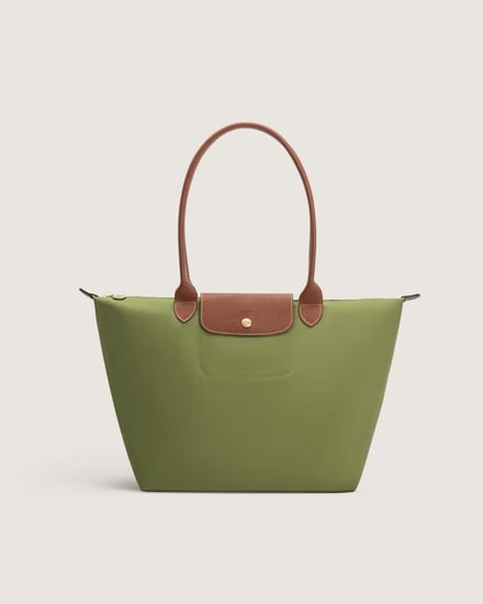 ‎ شنطة نسائية بمقاس كبير بلون أخضر و بني