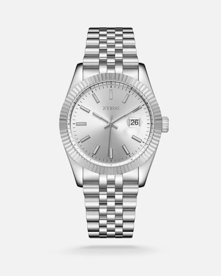 ساعة ترنيم الرجالية بلون فضي