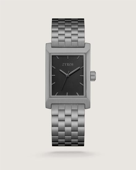 ساعة ثقة الرجالية ستيل بلون رمادي