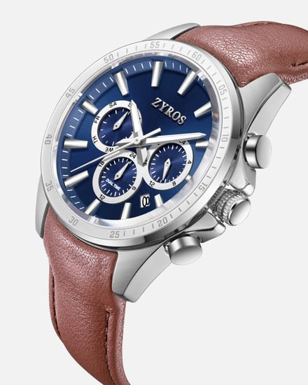 ساعة ذوق الرجالية بلون بني