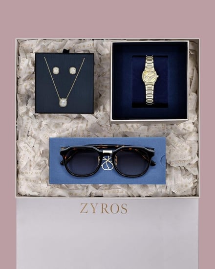 بوكس هدية نسائي فاخر بلون ذهبي