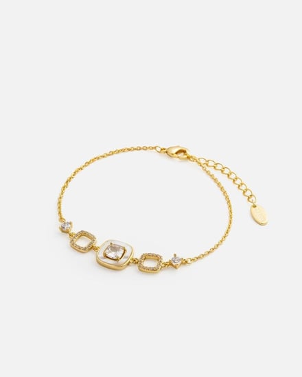 طقم نسائي متفرد أساور و ساعة من الجلد بلون بني