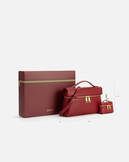 شنطة نسائية لكل يوم بلون أحمر