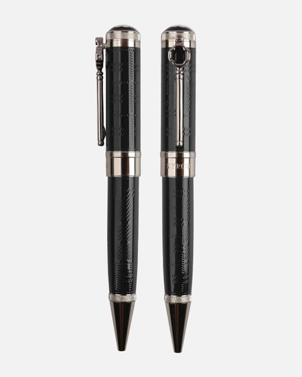 قلم رجالي كلاسيك بلون أسود و فضي