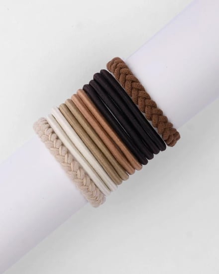 ربطات للشعر بتدرجات اللون البني