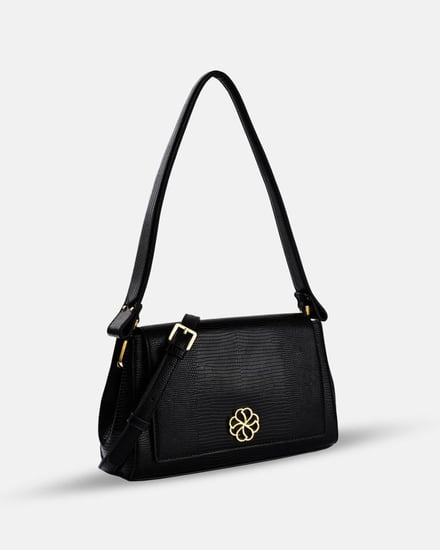 ‎ شنطة نسائية بتصميم عصري بلون أسود