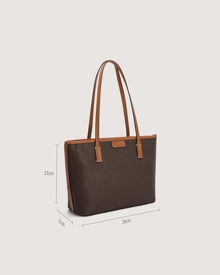 شنطة نسائية بمقاس كبير بلون بني