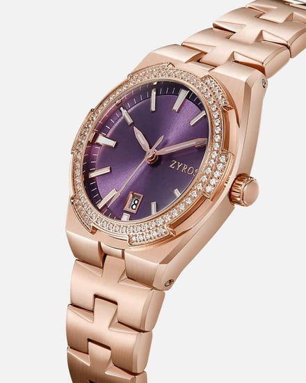 ساعة نسائية بسير ستيل بلون روز قولد