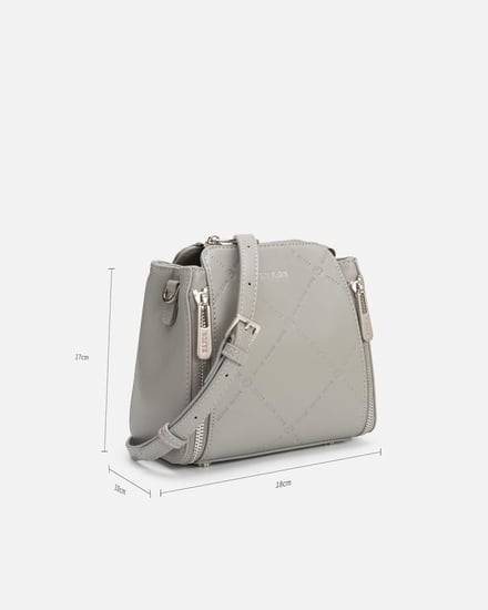 شنطة رُواء بحجم صغير لكل الأوقات بلون رمادي